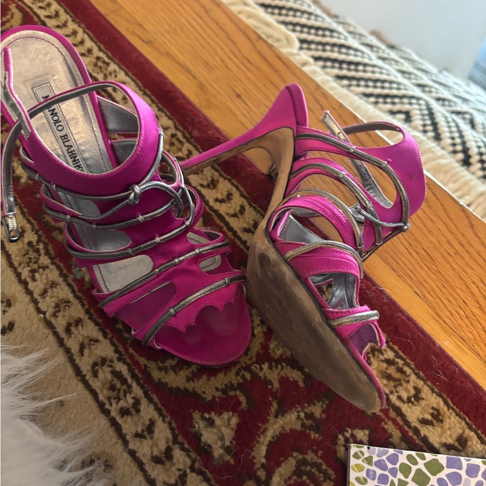 Women's Pink Strappy Heels